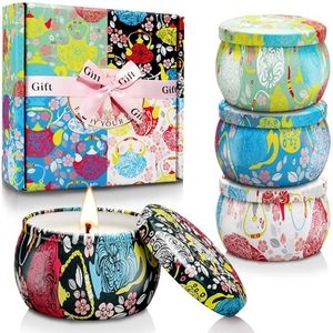 Scented Candles Long Lasting Soy Wax Candle Aromatherapy Gifts PACK OF 4